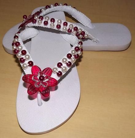 chinelo de macrame